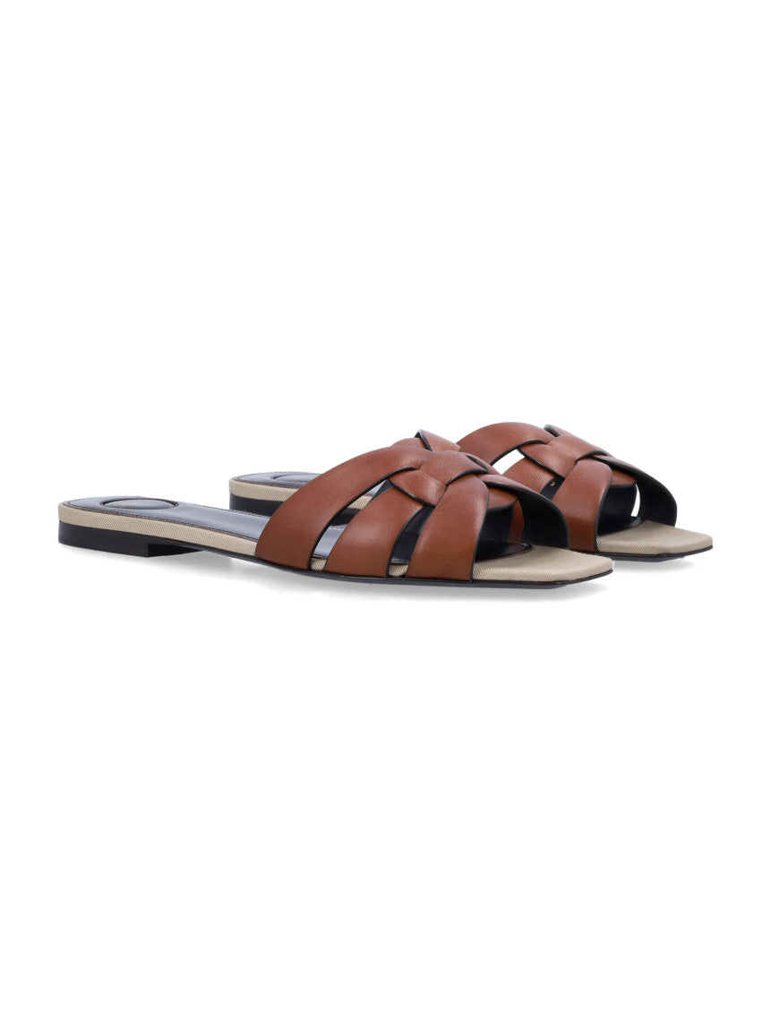 Brown Solid Tribute Flat Mules 2