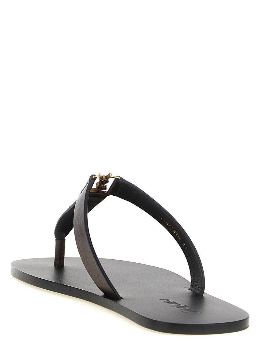 Brown Solid Babylone Flats 3