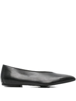 Black Leather Ballet Flats 1