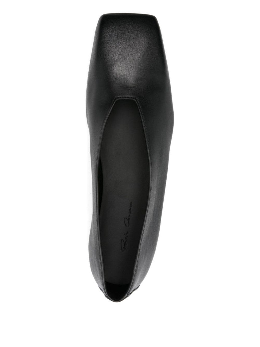Black Leather Ballet Flats 3