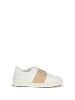 White Color Block Sneakers 1