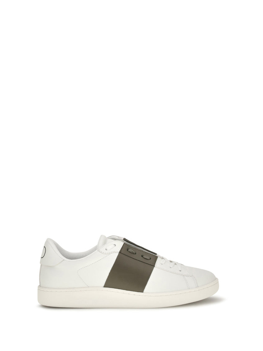 White Color Block Sneakers 1
