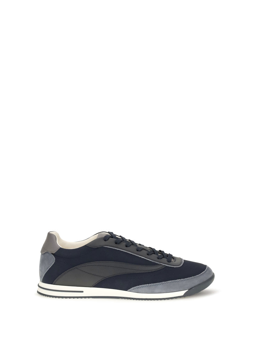 Blue Lace-up Suede Sneakers 1