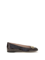 Brown Logo Ballet Flats 1