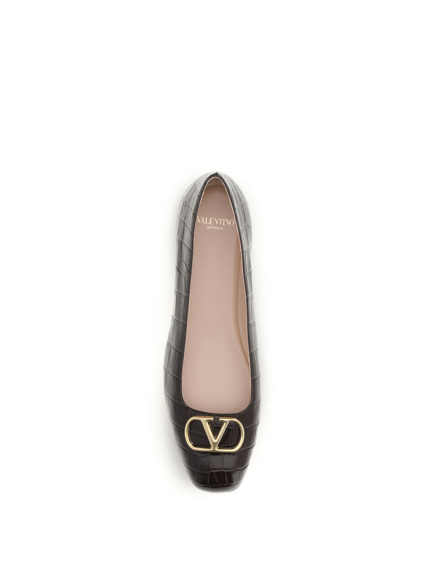 Brown Logo Ballet Flats 4