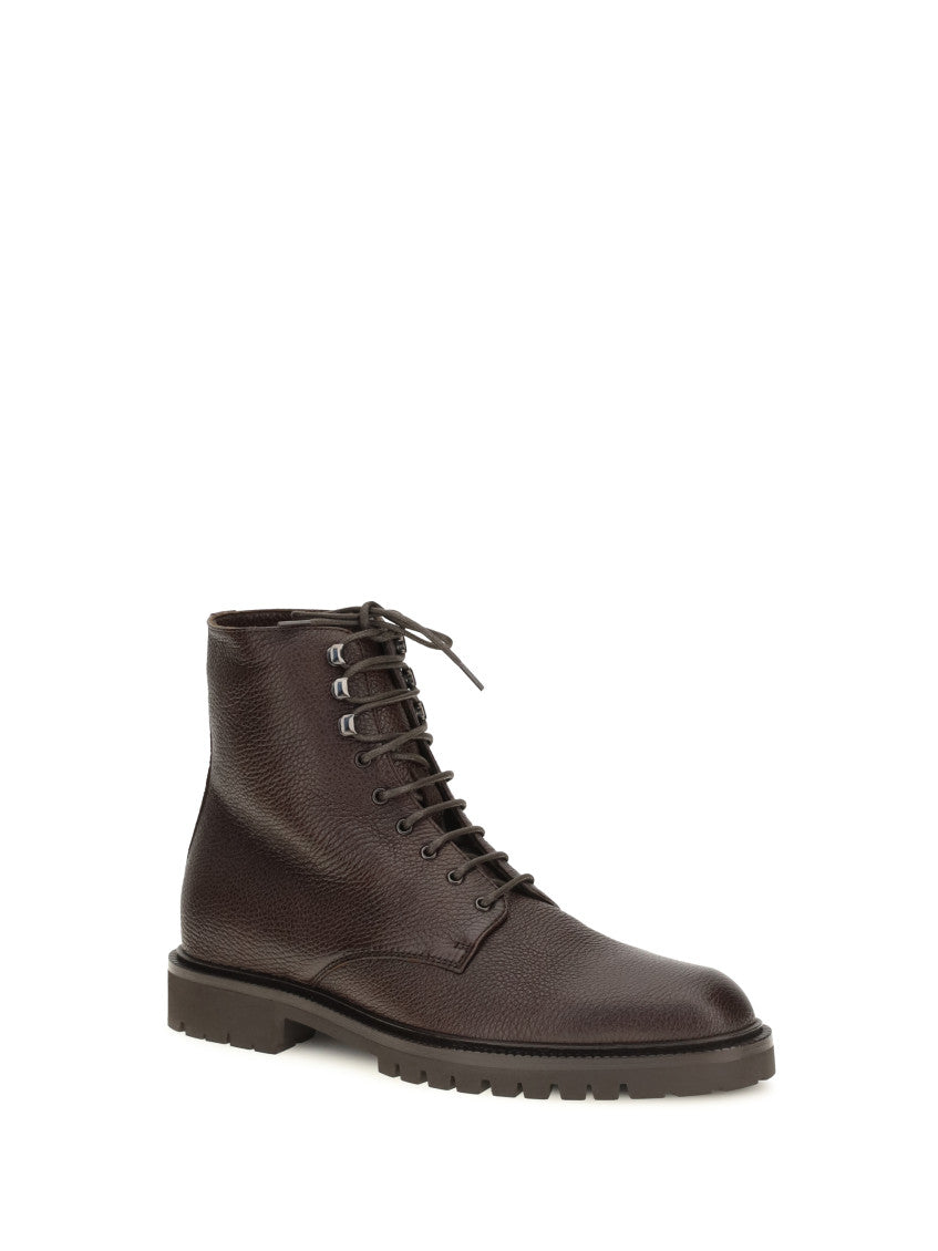 Brown Lace-up Ankle Boots 2