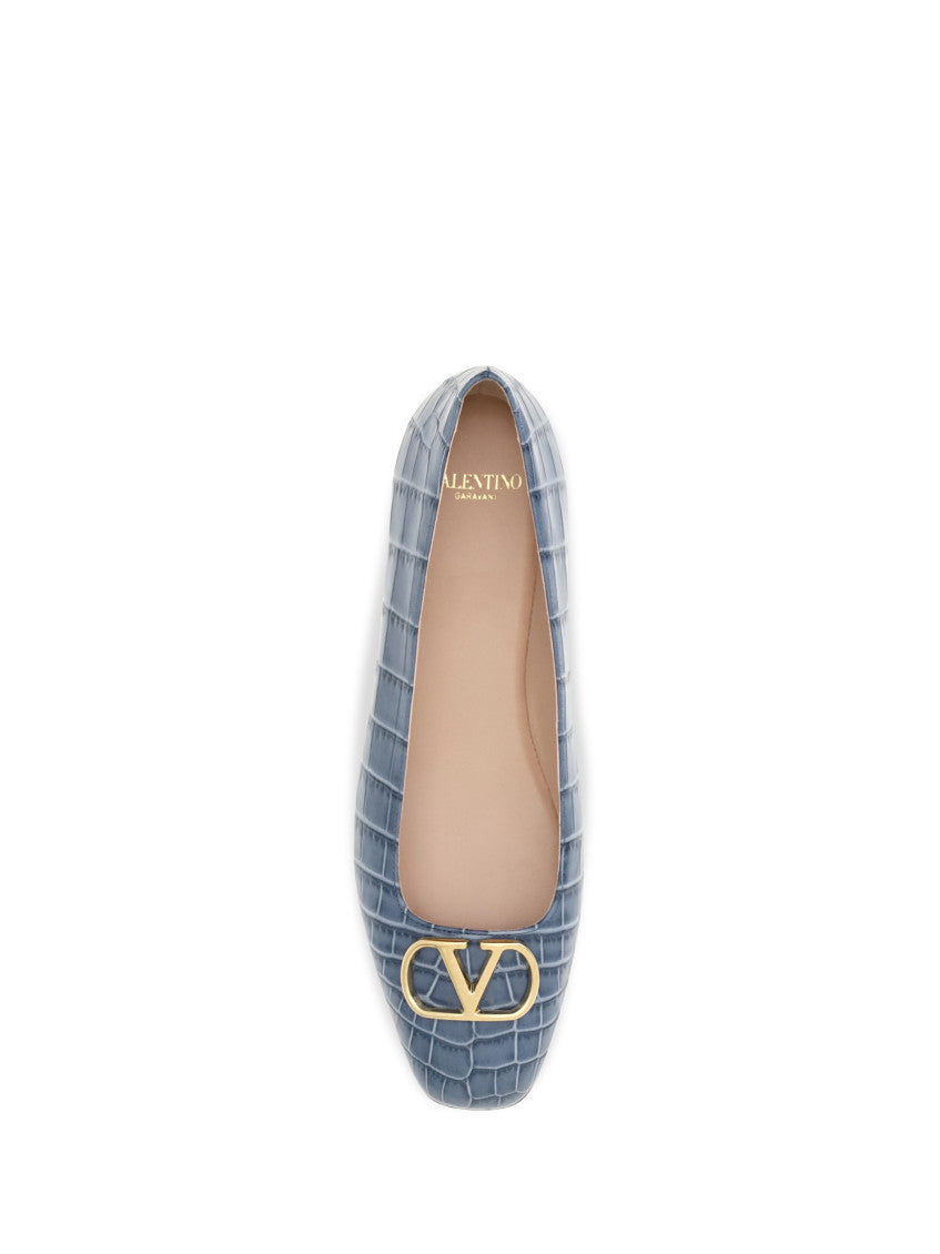Blue Logo Ballet Flats 4