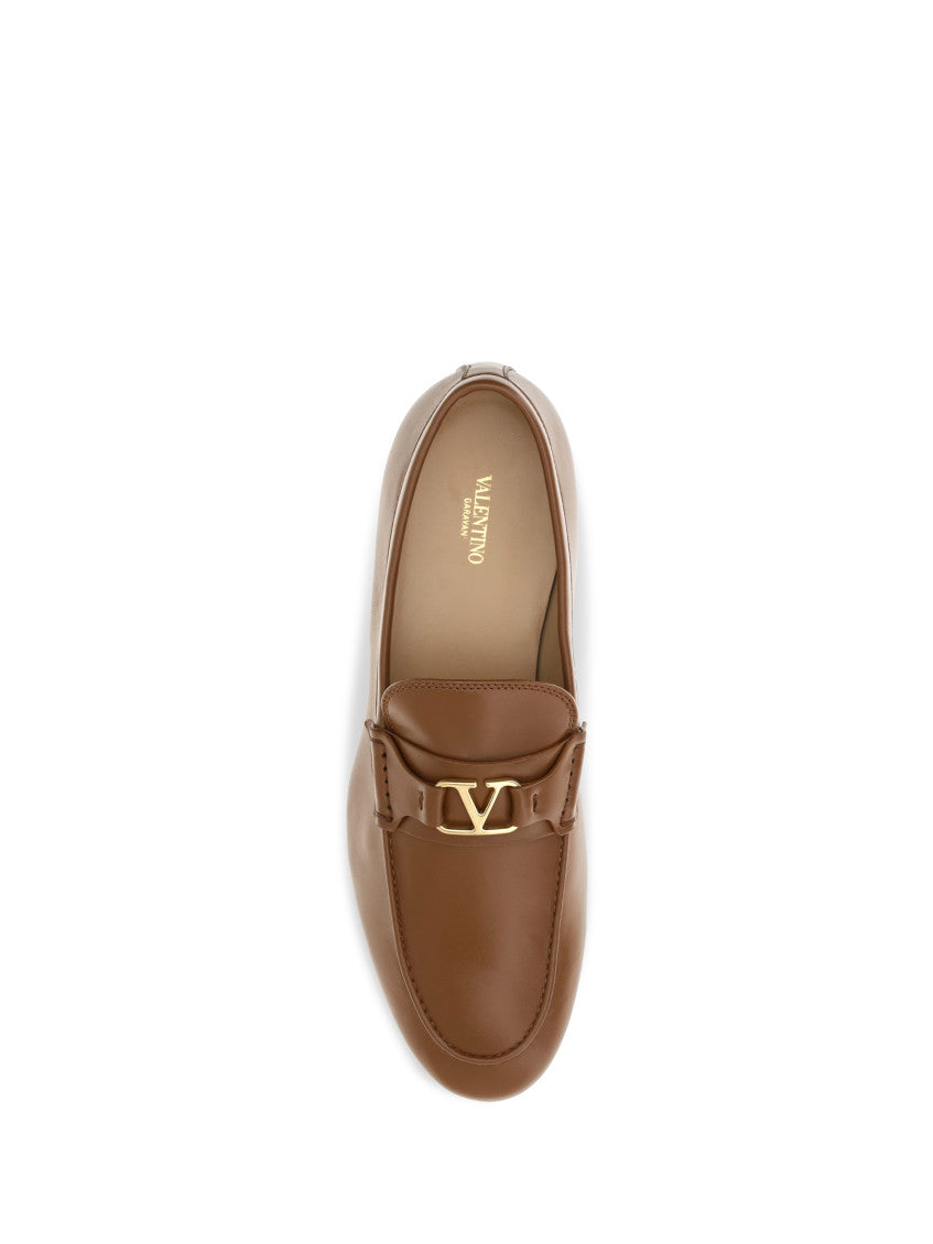 Brown Logo Loafers 4