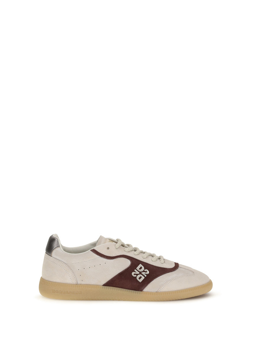 Beige Leather Sneakers 1