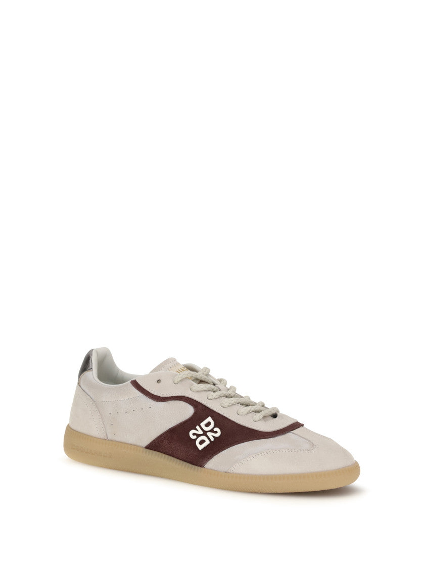 Beige Leather Sneakers 2