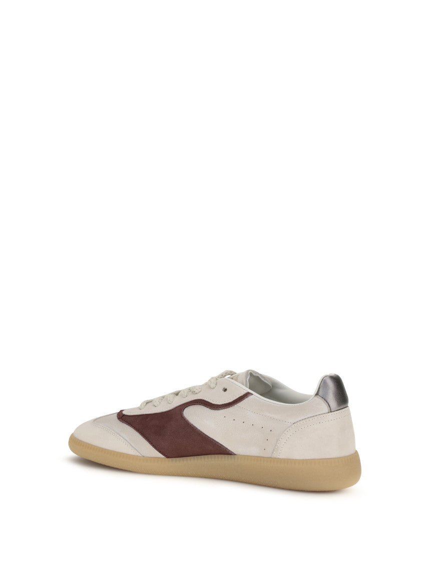 Beige Leather Sneakers 3