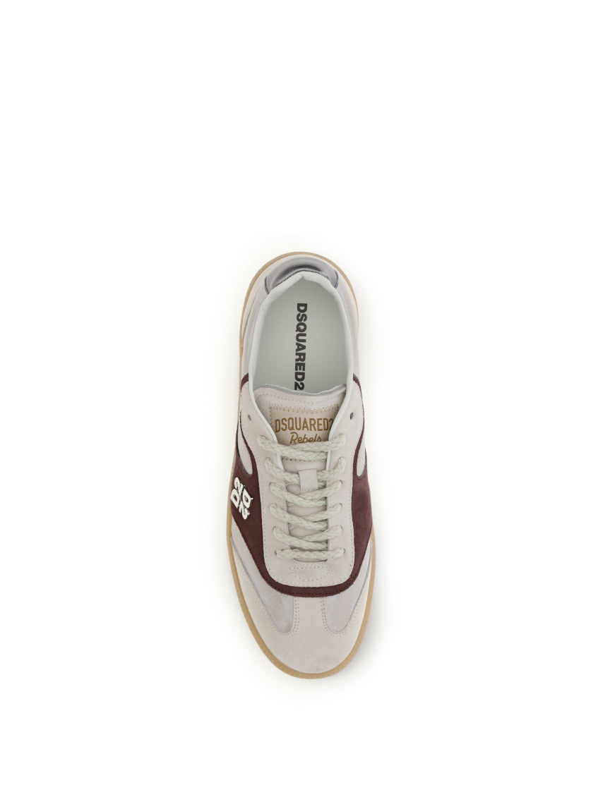 Beige Leather Sneakers 4