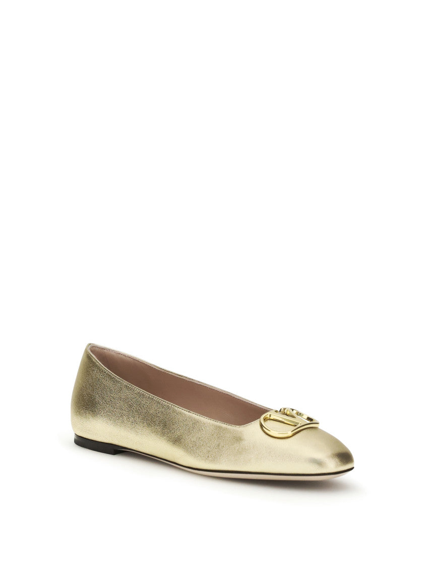 Golden Logo Ballet Flats 2