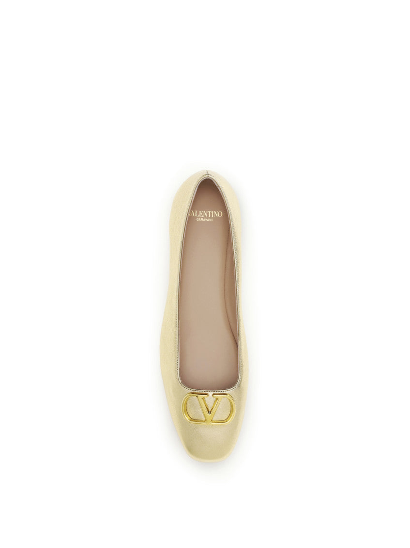 Golden Logo Ballet Flats 4