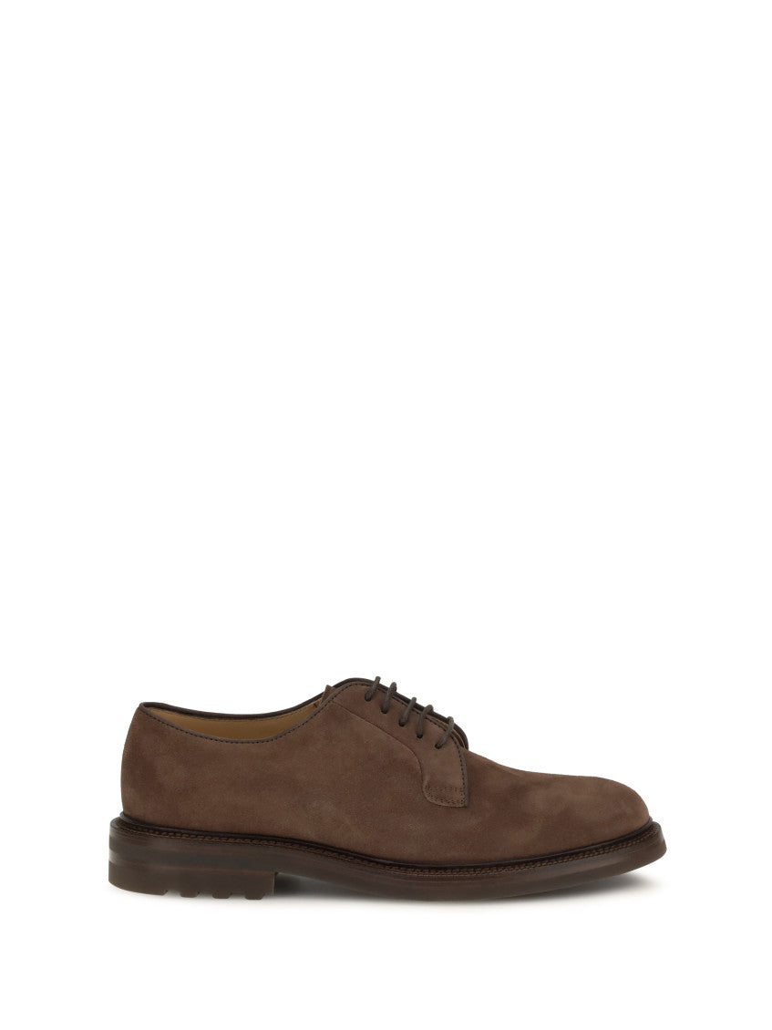 Brown Suede Lace-Up Shoes 1