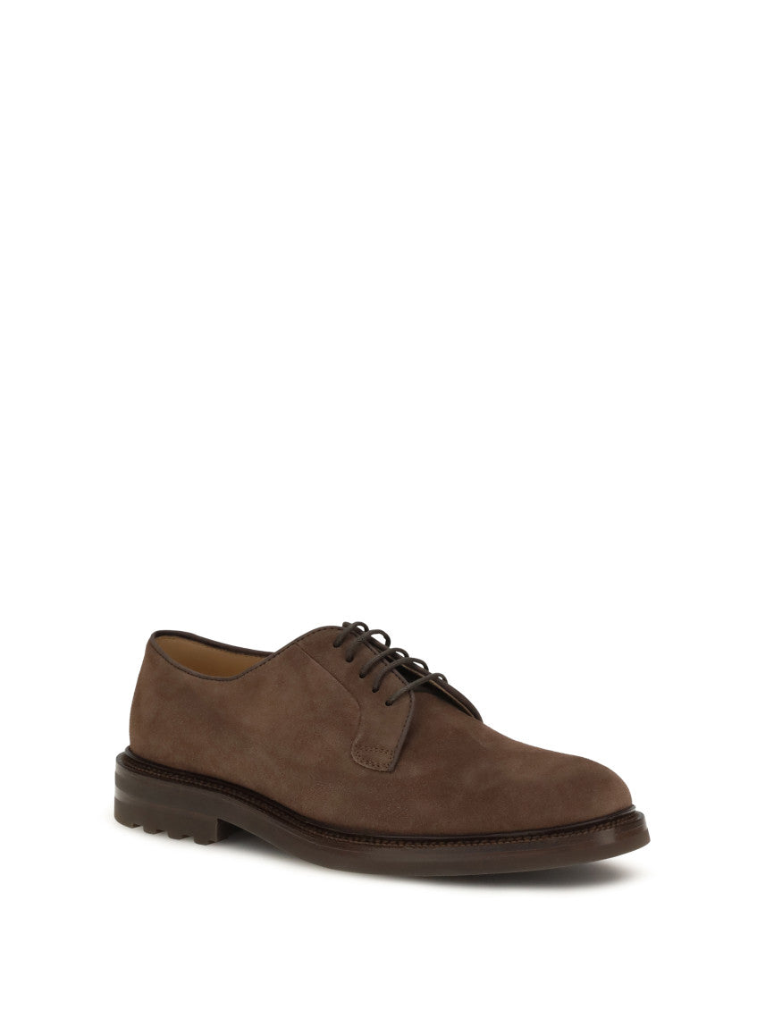 Brown Suede Lace-Up Shoes 2