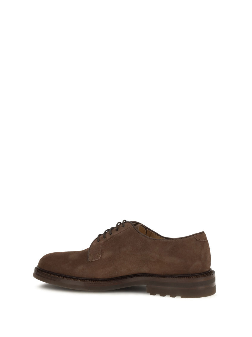 Brown Suede Lace-Up Shoes 3