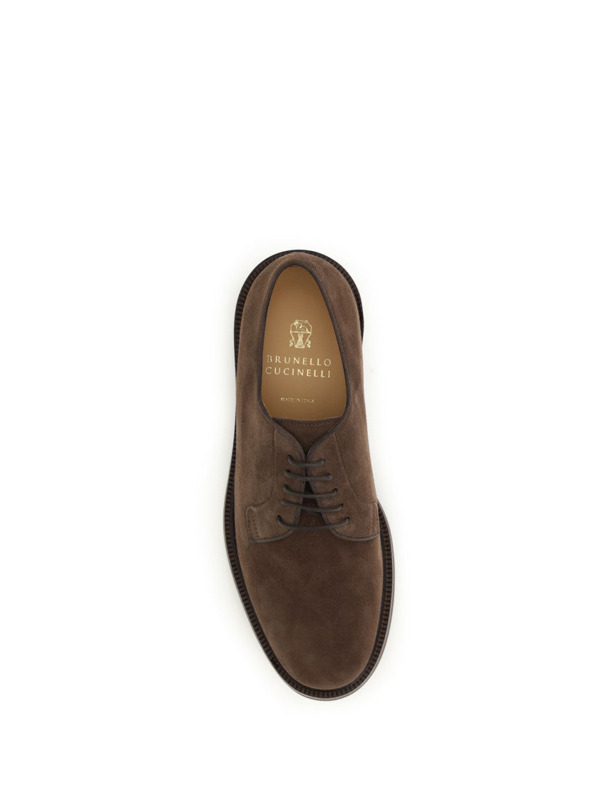 Brown Suede Lace-Up Shoes 4