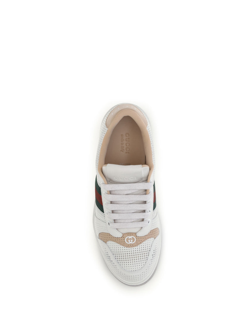 White Screener Leather Sneakers 4