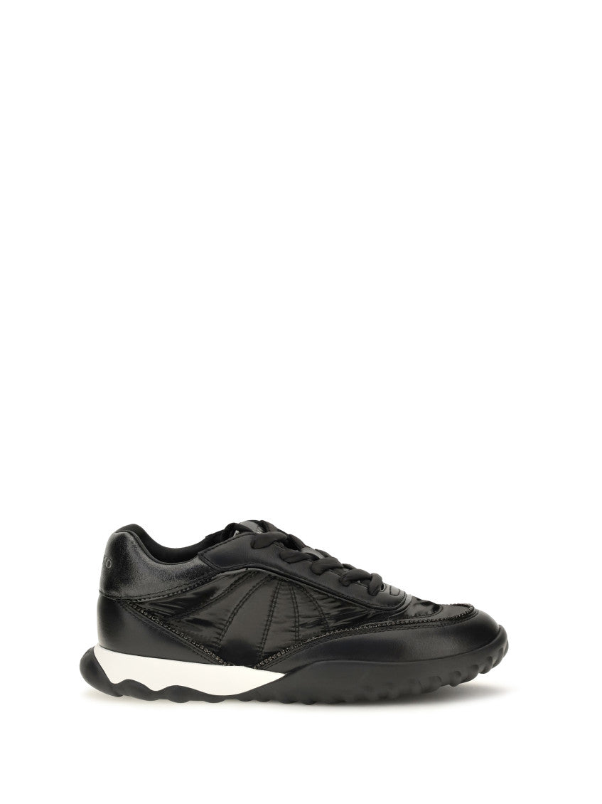Black Gea Leather Sneakers 1