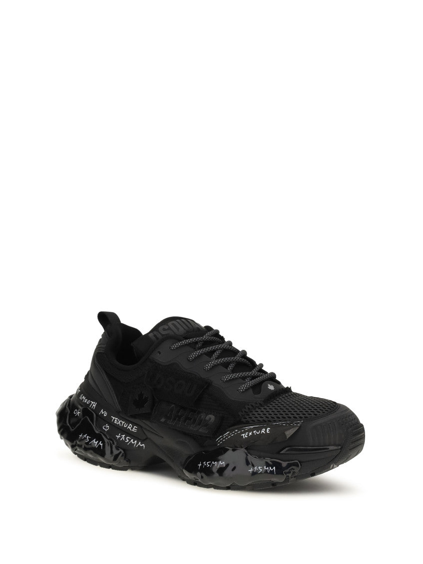 Black Lace-up Sneakers 2