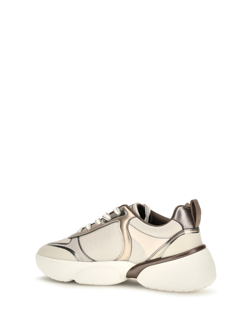Beige Leather Sneakers 3