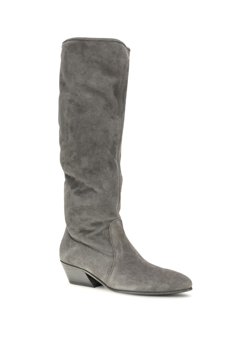 Grey Suede High Boots 2