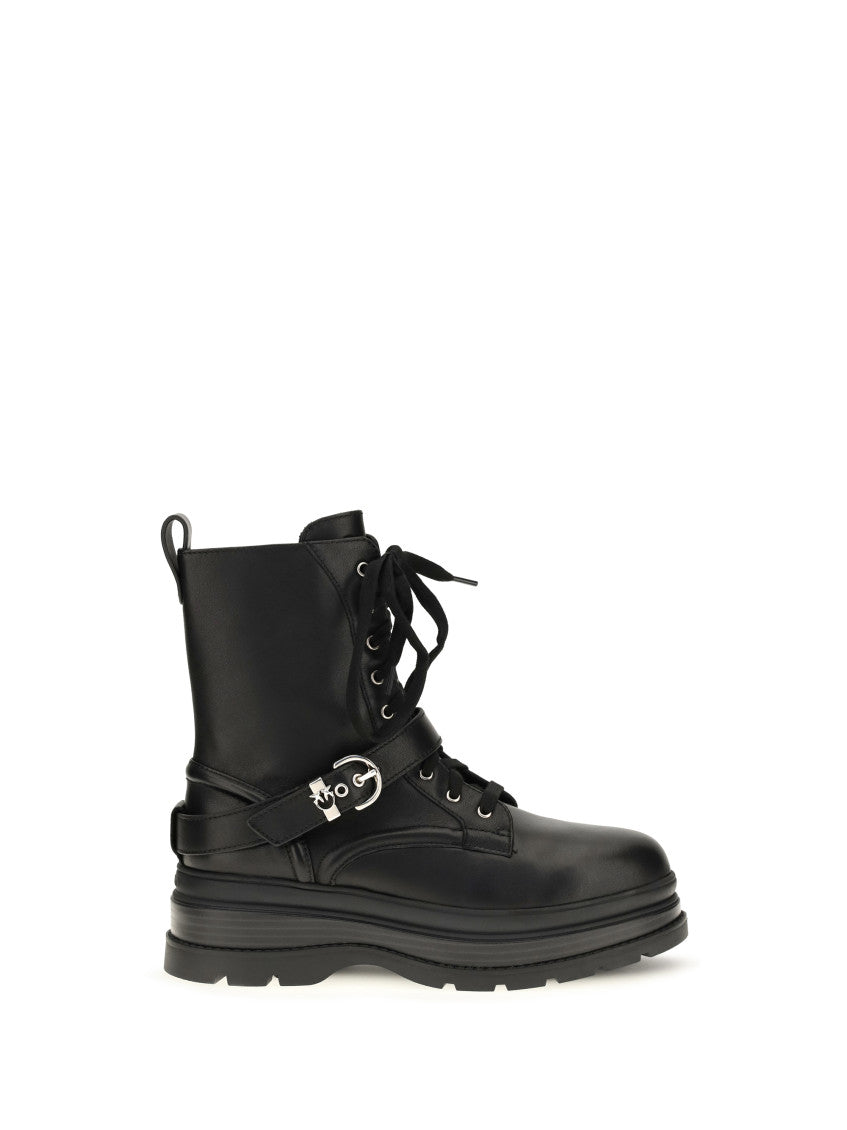 Black Lace-up Ankle Boots 1