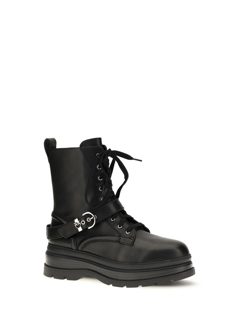 Black Lace-up Ankle Boots 2