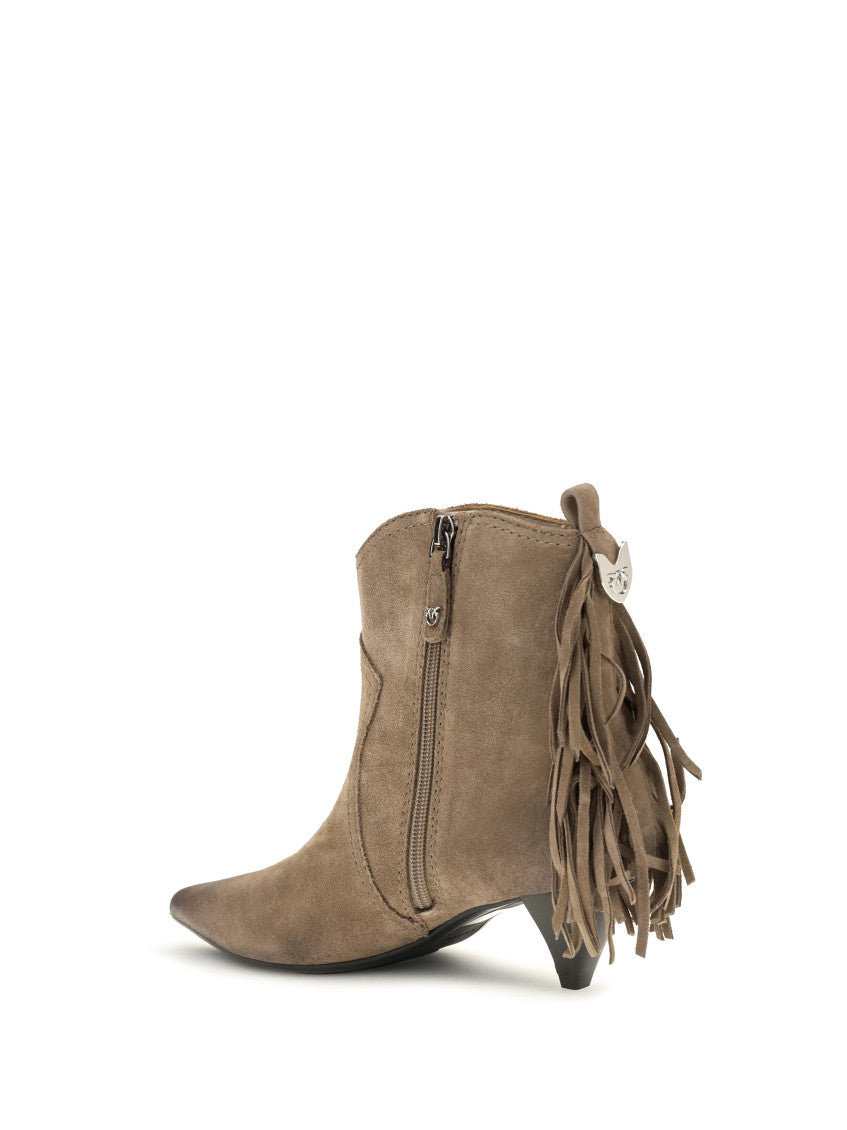 Beige Suede Ankle Boots 3