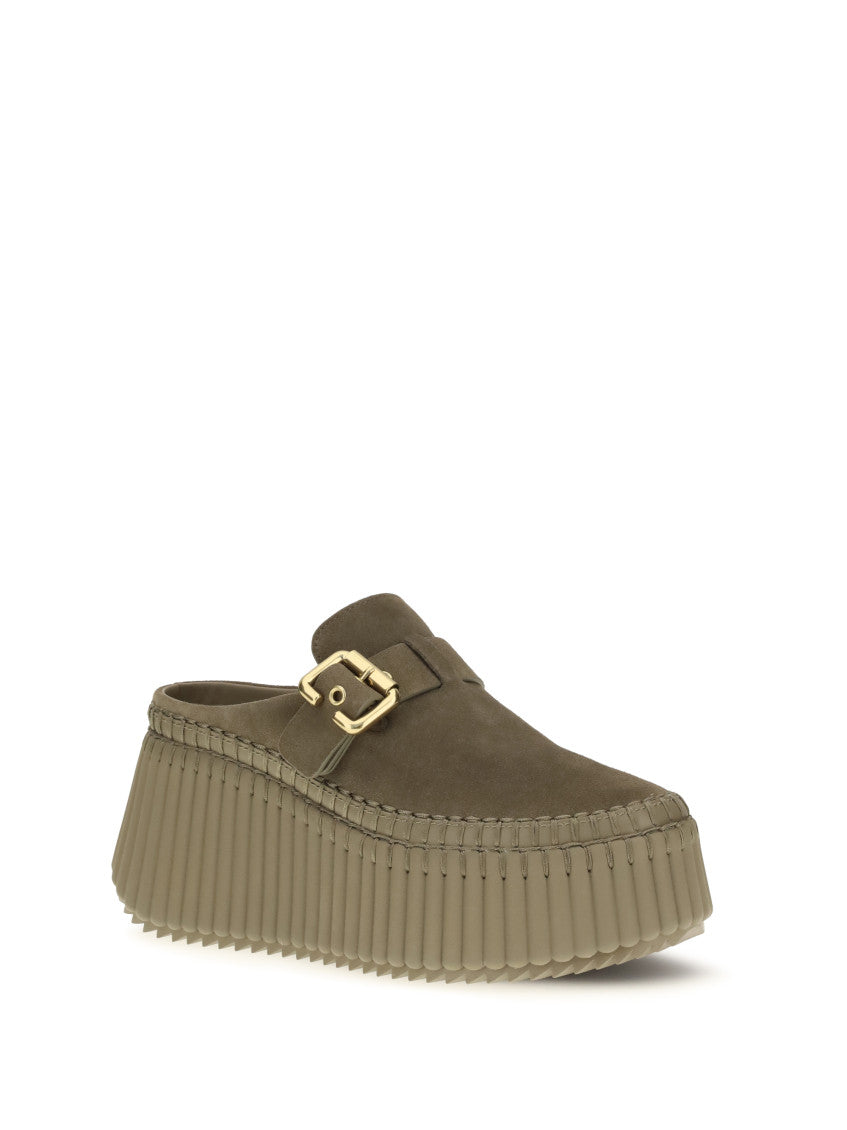 Khaki Suede Wedge 2
