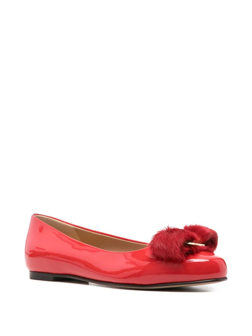Red Leather Ballet Flats 2