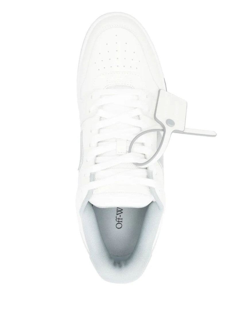 White Grey Leather Sneakers 2