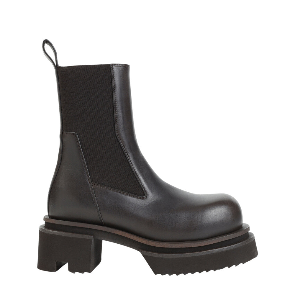 Black Leather Beatle Boots 1