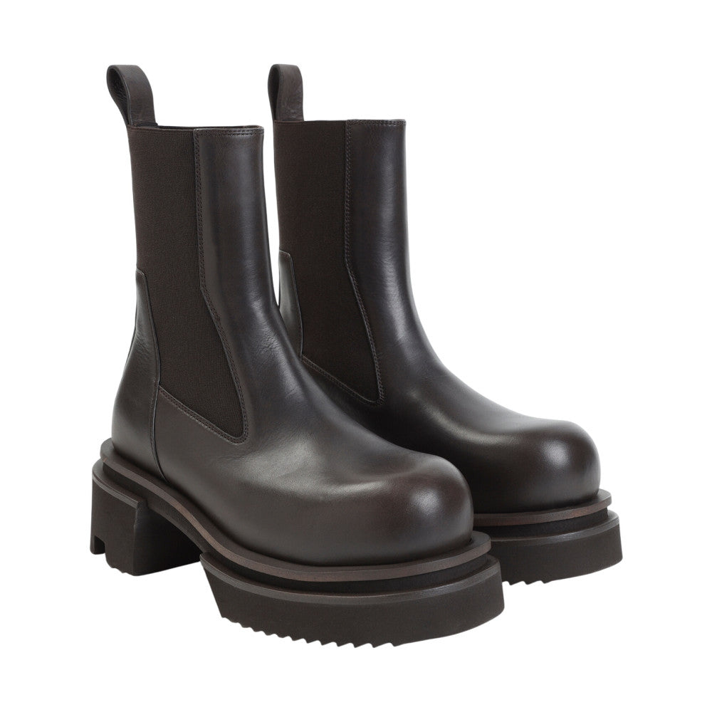 Black Leather Beatle Boots 3