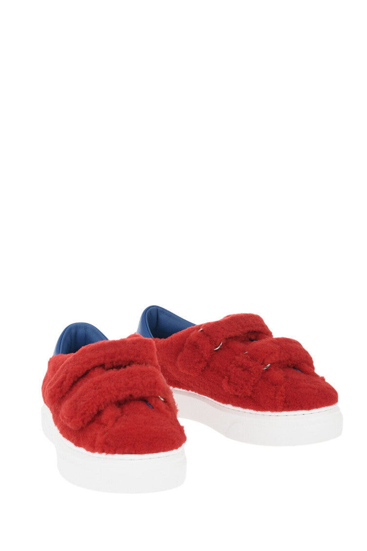Girls Red Low Sneakers 2