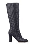 Black Woven Cherry Boots 1