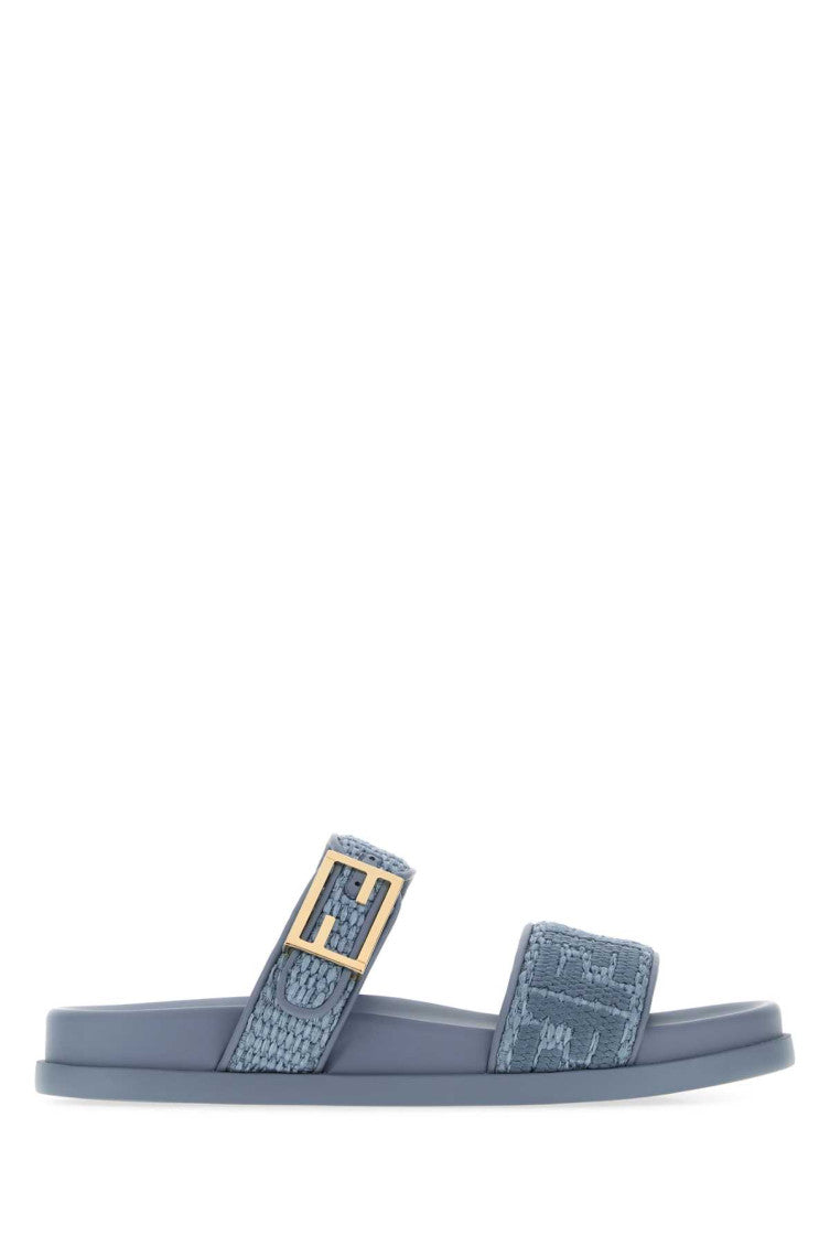 Blue Logo Sandals 1