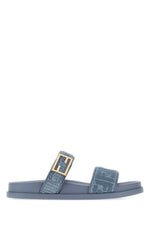 Blue Logo Sandals 1