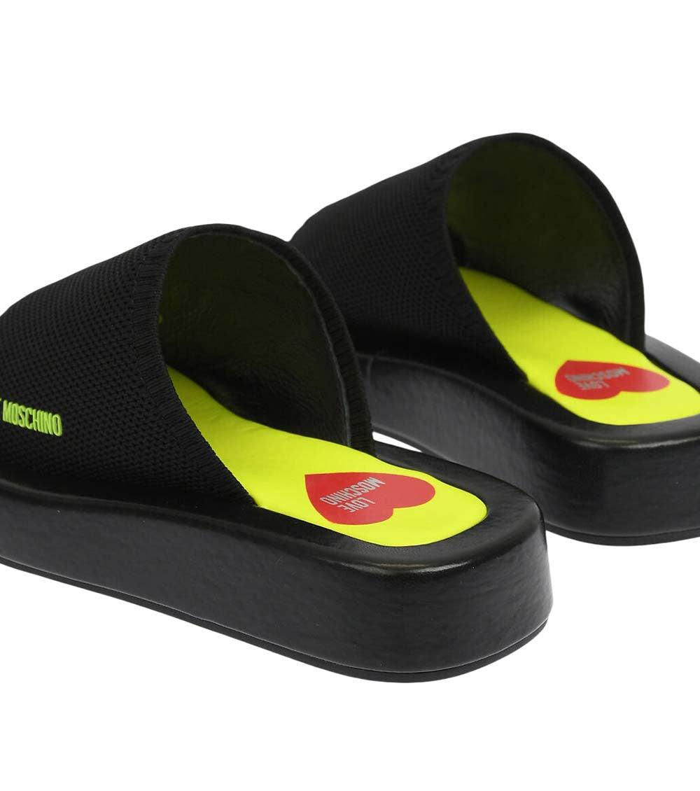 Black Logo Sandals 2