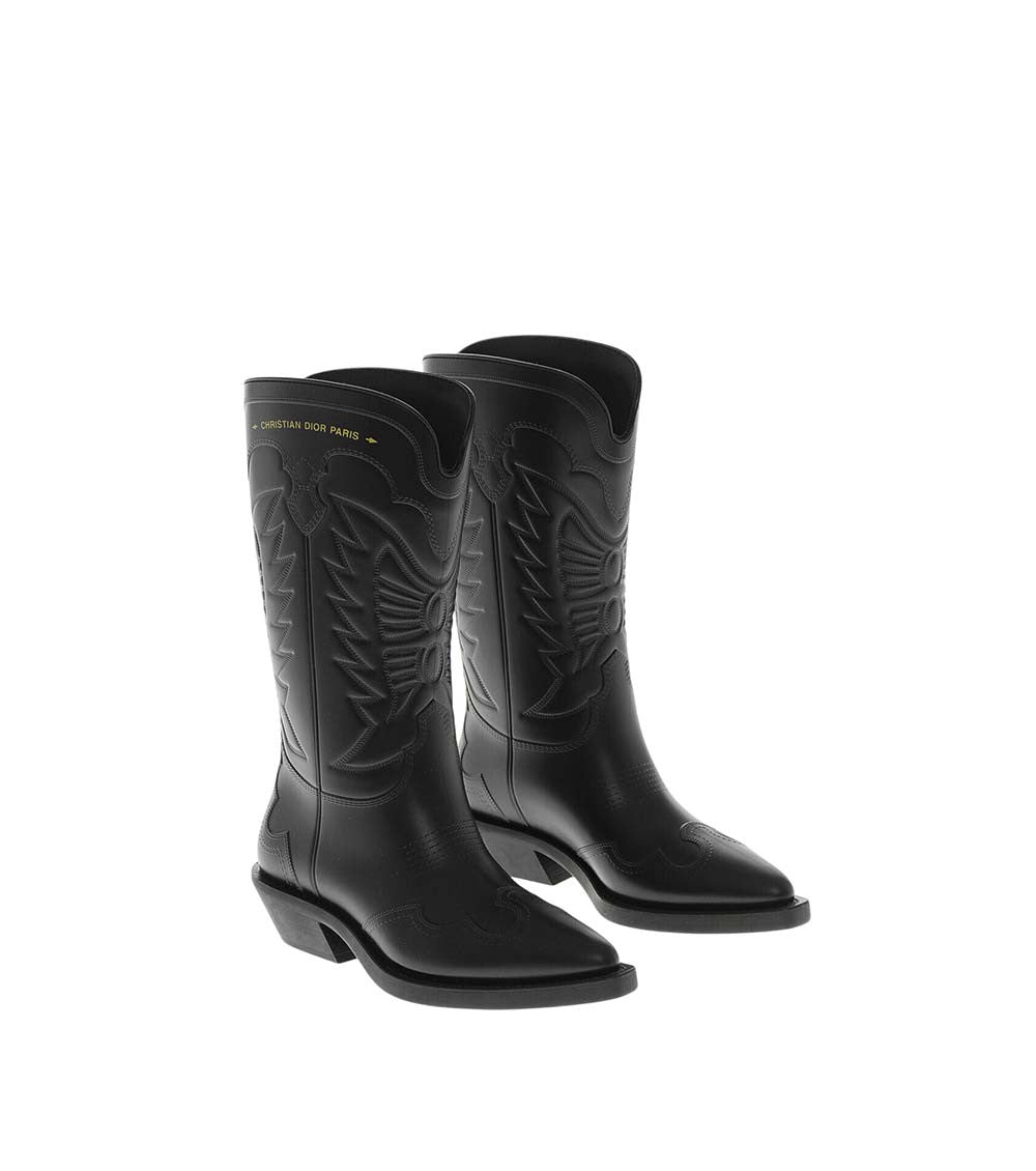 Black Leather Texan Boots 2