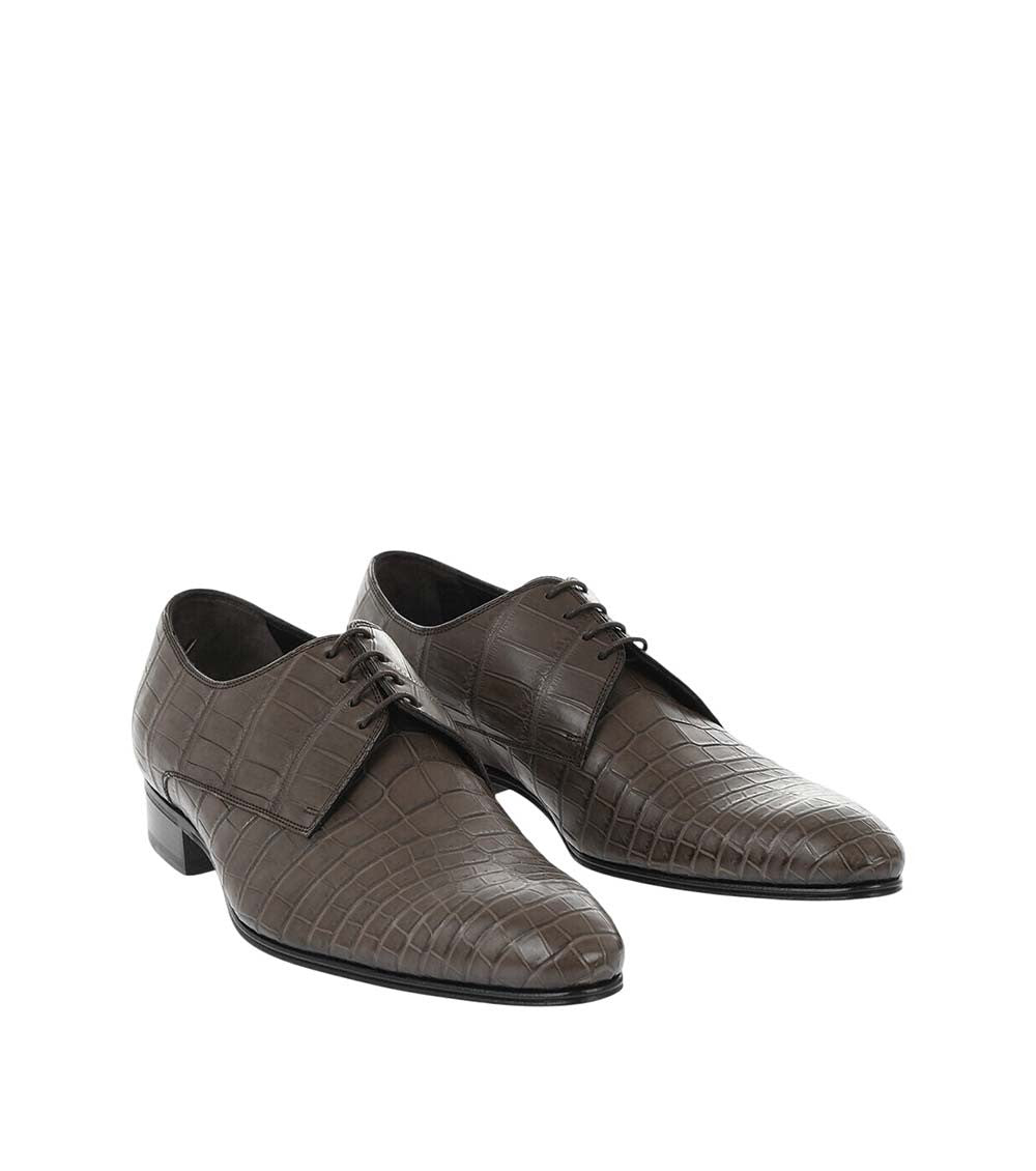 Brown Leather Lace-up Shoes 2