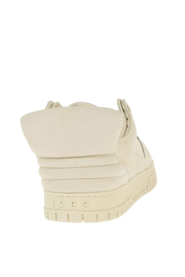 Beige Leather Low-Top Sneakers 3