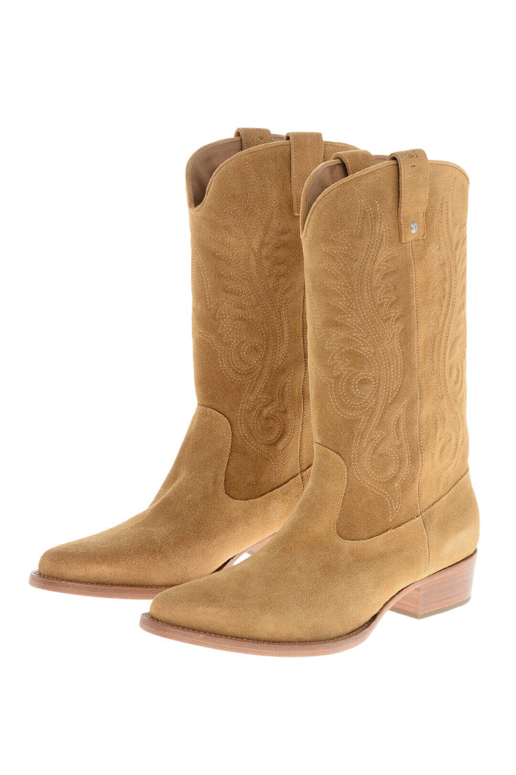 Brown Suede Texan Boots 2