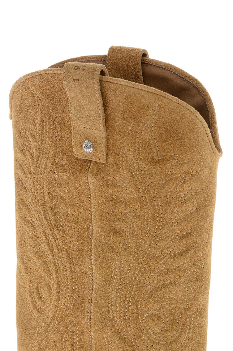 Brown Suede Texan Boots 4