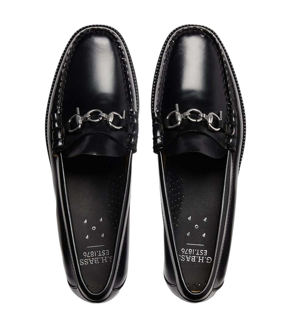 Black Leather Larkin Loafers 3