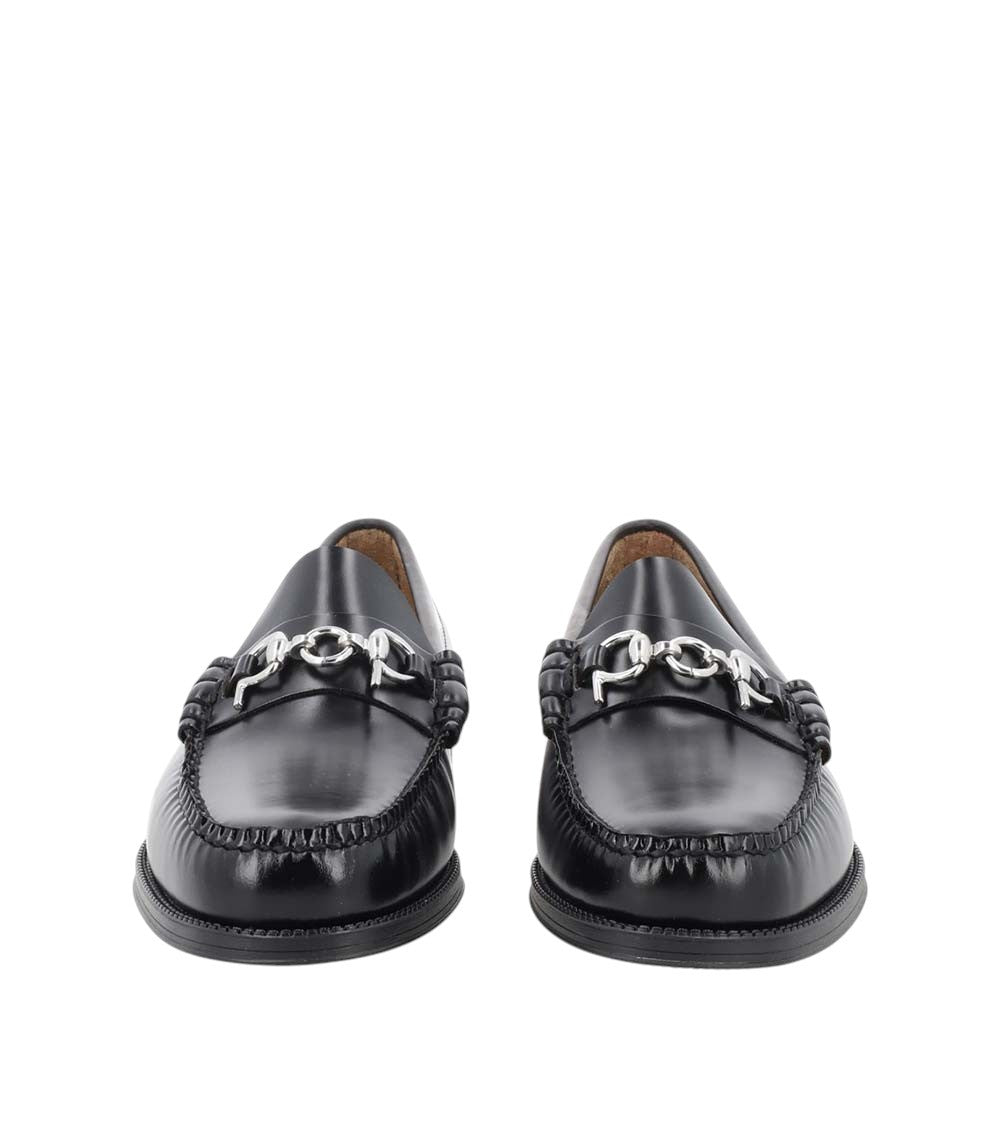 Black Leather Larkin Loafers 4