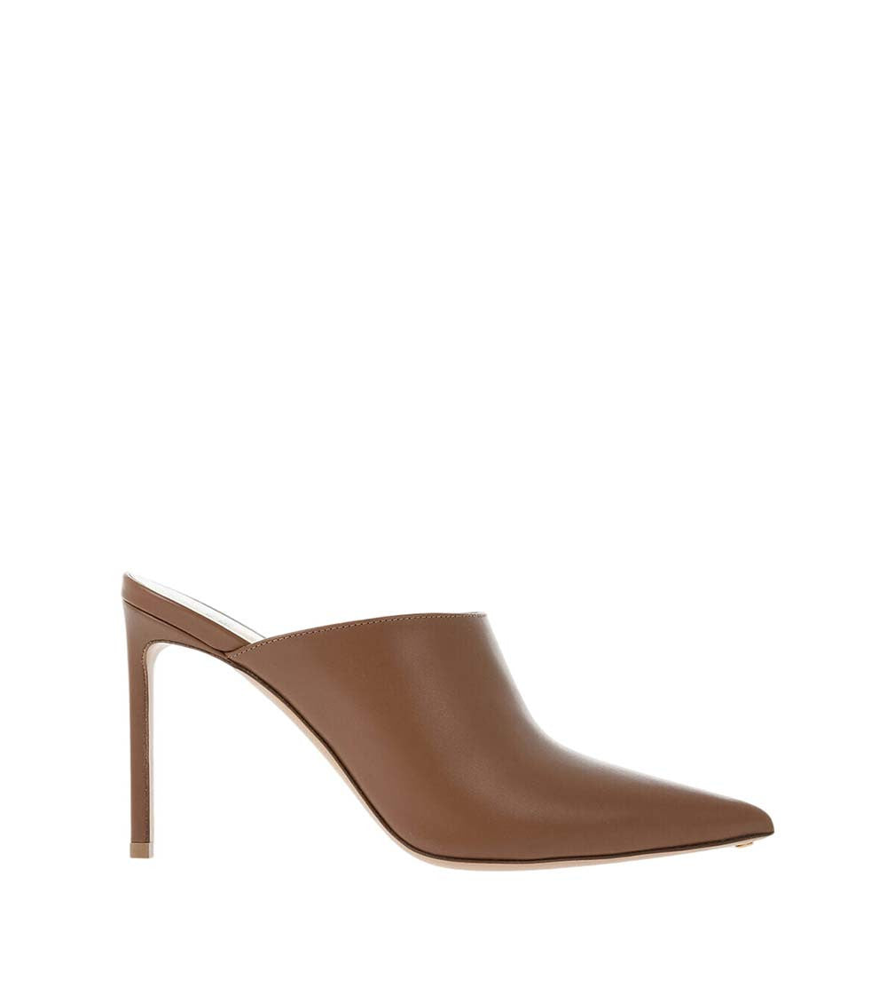 Brown Leather Mules 1