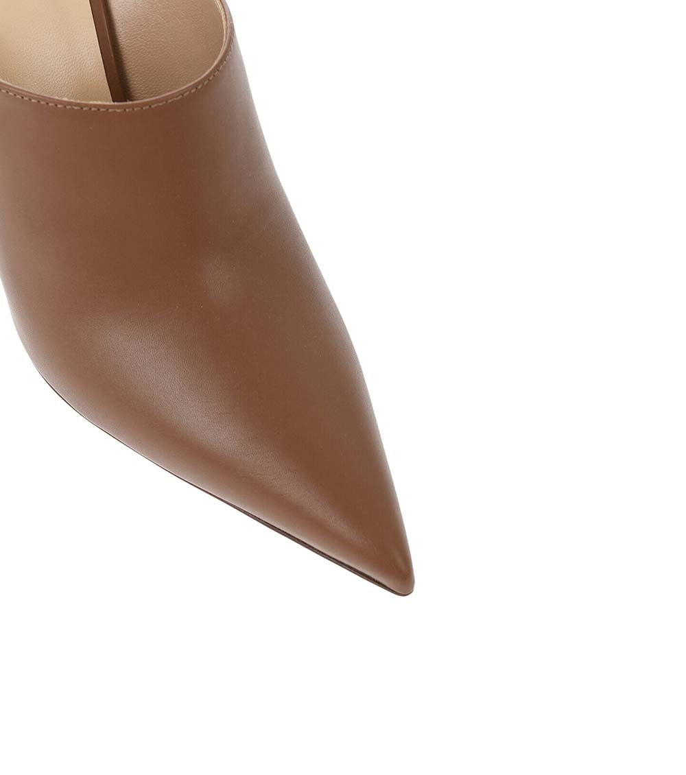 Brown Leather Mules 4