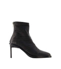 Black Leather Hedy Ankle Boots 1